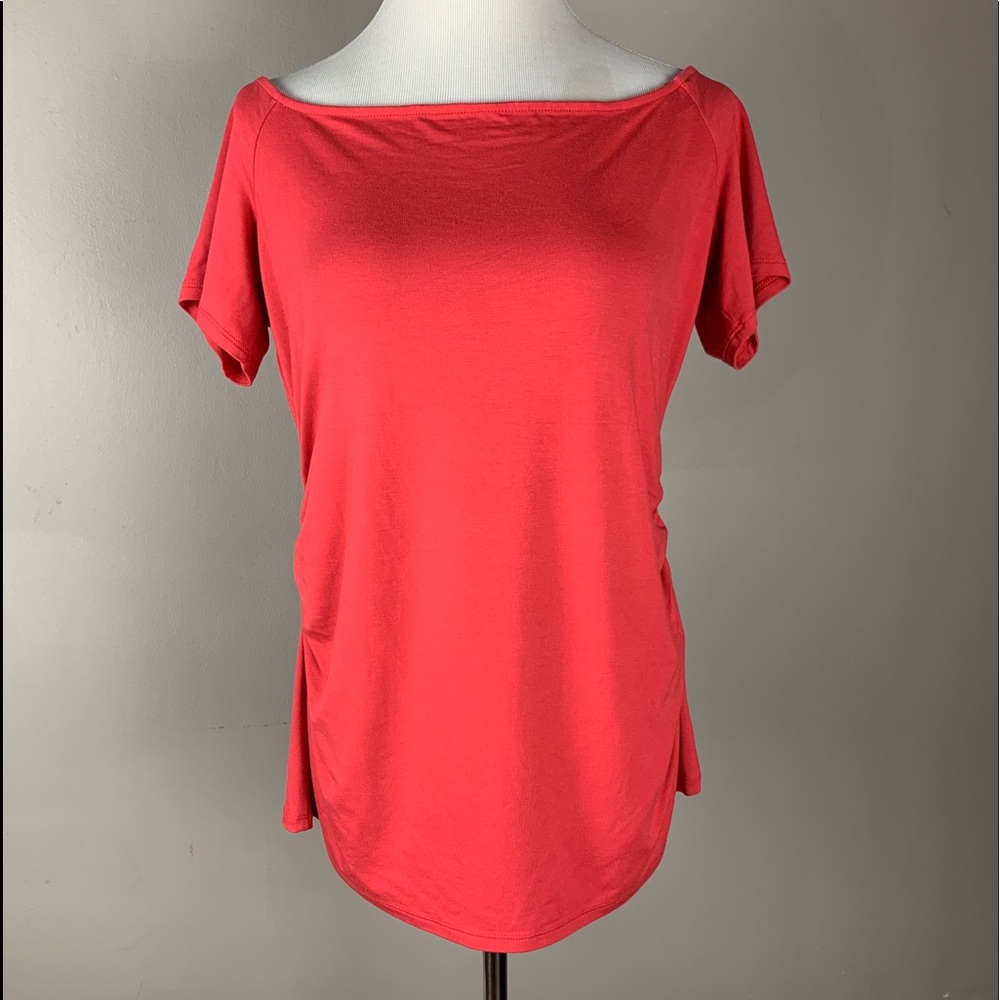 NWT WHBM Wide Off Shoulder Short Sleeve Knit Top